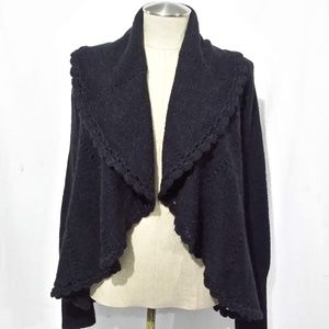 LUCKY BRAND BLACK WOMEN'S CARDIGAN M (A9)